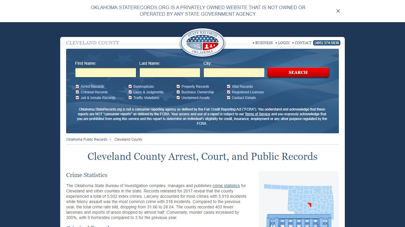 Cleveland County Arrest, Court, and Public Records