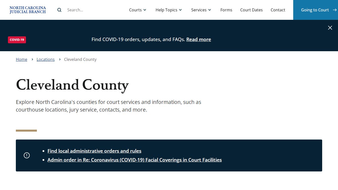 Cleveland County | North Carolina Judicial Branch